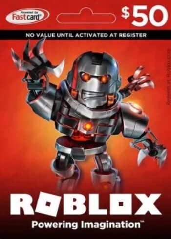 Roblox Gift Card 50 USD 4500 Robux New 2021 Cover