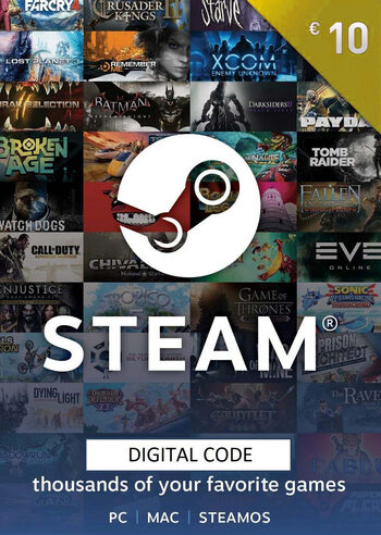 Steam Wallet 10 EUR Europe Gift Card Cover