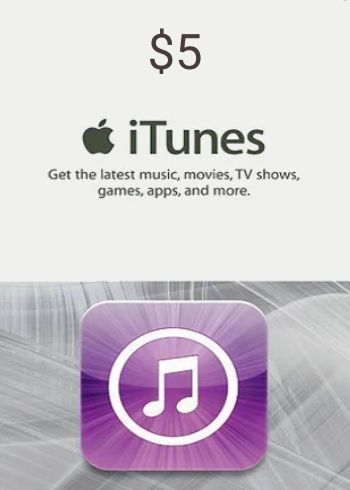 Apple iTunes 5 USD Gift Card Cover