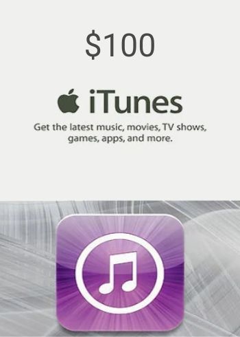 Apple iTunes 100 USD Gift Card Cover