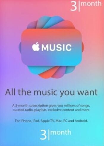 Apple Music US 3 Month Subscription Gift Card Cover
