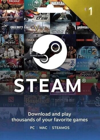 Steam Wallet 1 EUR Europe Gift Card Cover