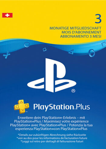 PlayStation Plus CH Switzerland 90 Days 3 Months Digital Card Cover