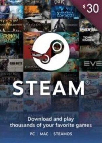 Steam Wallet 30 USD Gift Card Cover