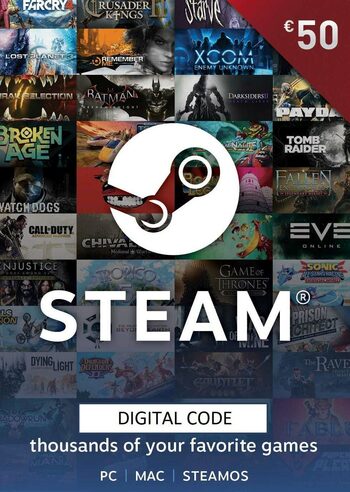 Steam Wallet 50 EUR Europe Gift Card Cover