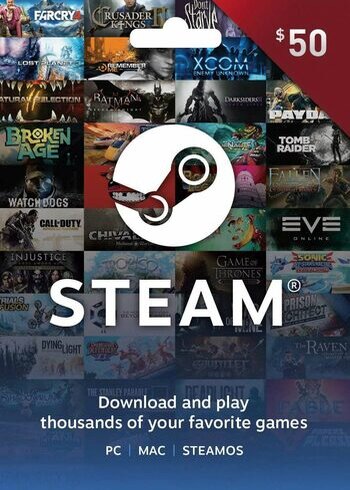 Steam Wallet 50 USD Gift Card Cover