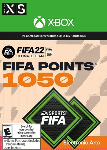FIFA 22 Ultimate Team Xbox One Series X S 1050 FUT Points