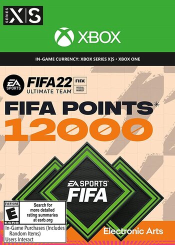 FIFA 22 Ultimate Team Xbox One Series X S 12000 FUT Points