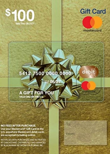 100 USD PCS Mastercard Gift Card