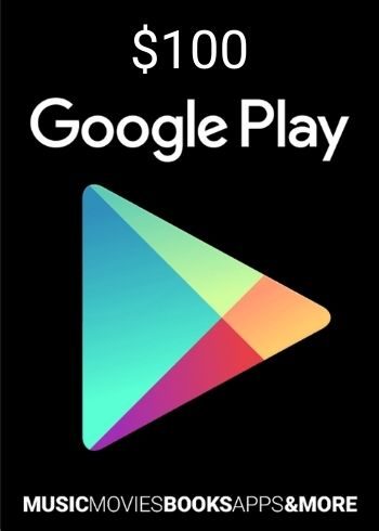 Google Play $100 USD Gift Card Cover