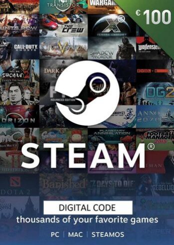 Steam Wallet 100 EUR Europe Gift Card Cover