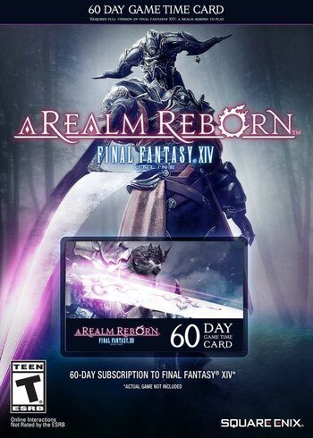 Final Fantasy XIV A Realm Reborn 60 Day Game Time Card Subscription Cover