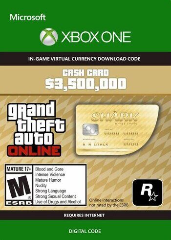 Grand Theft Auto Online: Whale Shark Cash Card Digital Card Cover Xbox Live One Series X|S
