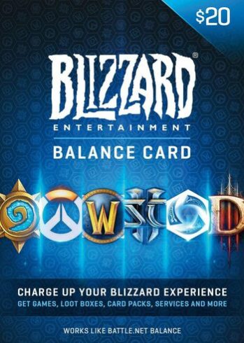 Battle.net Blizzard North America United States Canada 20 USD Gift Card Cover