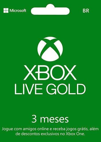 Xbox Live Gold 3 Months Brazil Card Cover