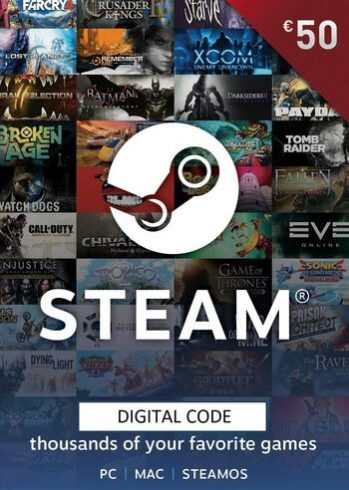 Steam Wallet 50 EUR Europe Gift Card Cover