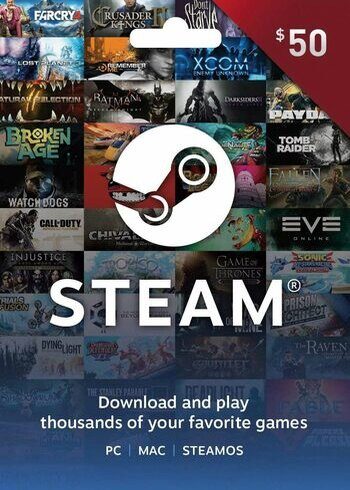 Steam Wallet 50 USD Gift Card Cover